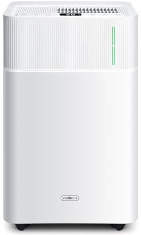 VonHaus Dehumidifier 20L/Day, 4.5L Water Tank – Moisture Extraction Machine For Damp, Condensation, Laundry/Clothes Drying, Prevents Mould & Smells – For Home, Bedroom, Utility Room & More