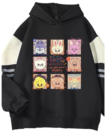 Satdflie Stray barn unisex huvtröjor tryckt sweatshirt för män kvinnor långärmad vardaglig pullover varm mysig huva toppar