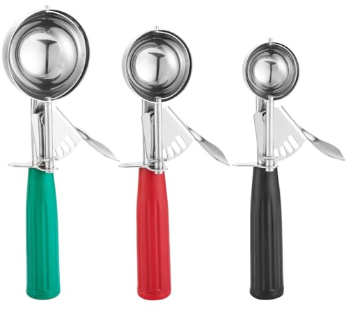 Saebye Cookie Scoop Set, Ice Cream Scoop Set, Cookie Scoops for Baking, Multiple Size Large-Medium-Small Size Disher, Professional 18/8 Stainless Steel Cupcake Scoop