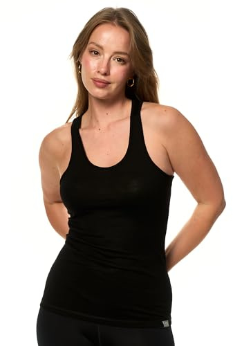 Merino.tech 100% Debardeur Femme Merinos - sous Vetement Merinos pour Sport | Léger, Thermique Laine Mérinos Respirant, Anti-Odeur Naturel, Anti-Humidité, Idéal Pour Le Sport, Randonnée, Sous-Couche