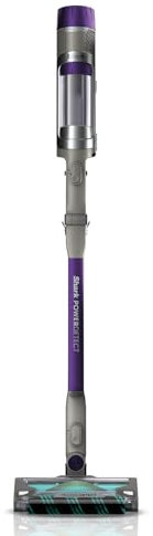 Shark PowerDetect Akku-Staubsauger mit Absaugstation, bis 70 Min. Laufzeit, kabellos, beutellos, für Tierhaare, Allergiker, Teppich und Hartböden, mit Knickgelenk-Rohr, weiß/grau, IP3251EUT