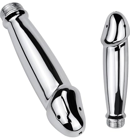 Aluminum Shower Cleaner Enema Douche System,Handheld Water Shower Nozzle Anal Rinse Vaginal Cleaning Kit for Men and Women + Velvet Carry Bag