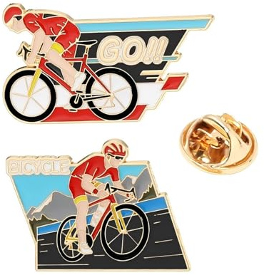 Lot de 2 épinglettes de vélo de montagne, accessoires pour fans de cyclistes