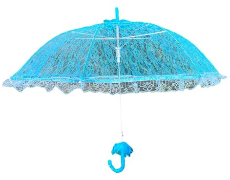 Mirweon Fashionable Lace Parasol Flower Pattern Umbrella Sun Protective For Bride And Stylish Women Photoshooting Accessories Lace Umbrella