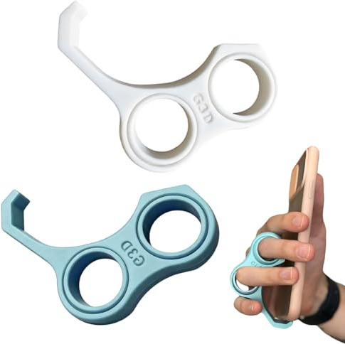 Quesuc 2 Pezzi Anello Ergonomico Per Telefono Supporto Per Dito Supporto Magnetico In Plastica Come Maniglia E Supporto Per Smartphone Bianco Azzurr