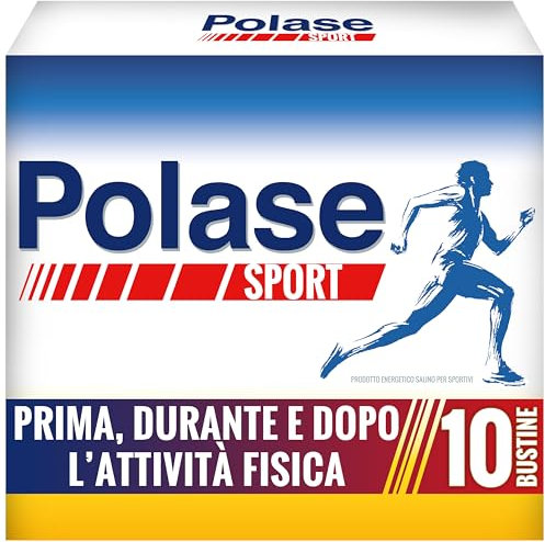 Polase Sport, Magnesio e Potassio Integratore Alimentare, Prima, Dopo, Durante l'Attività Fisica, con Vitamina C, Sali Minerali e Maltodestrine, Energetico Salino, Gusto Arancia, 10 Bustine