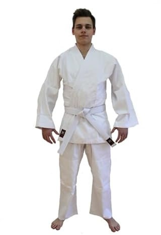 Budodrake Aikido Anzug Keiko-Gi AIKI Deluxe Weiß Unisex mit Schnürbund (150)
