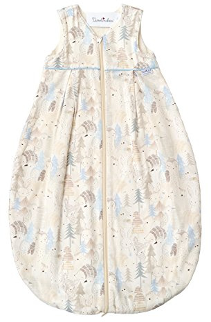 Tavolinchen - Sacco a pelo per bambini in spugna, motivo animali della foresta, 90 cm, colore: Blu