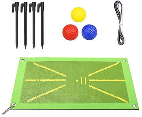 Golf Trainingsmatte,Golf Training Mat for Swing Detection Batting Analysis Swing Path and Correct Hitting Posture Golf Practice Mat,für Indoor Outdoor,Professionelle Golf Übungsmatte Golfübungsgeräte
