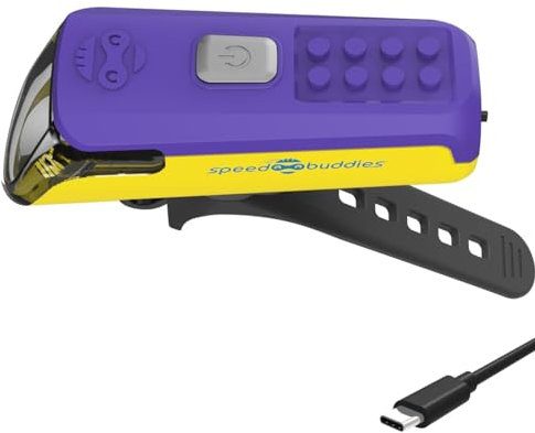 SPEED BUDDIES LED Fahrradlicht für Kinder - Aufladbarer Akku mit USB-C Fahrradlampe Vorne für Kinderfahrrad StVZO Fahrradbeleuchtung