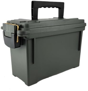 Caja de munición de plástico - (caja de polímero, verde)