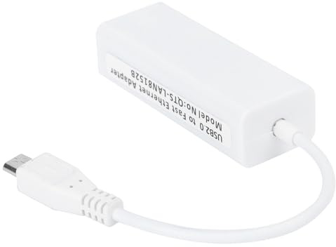 Adaptador de Tarjeta de Red Ethernet Micro USB a RJ45 para Placa Base1,3 W, Extensión Micro USB a Puerto Gigabit Ethernet, Dúplex Completo 10/100 Mbps, Compatible con USB 2.0 3.0