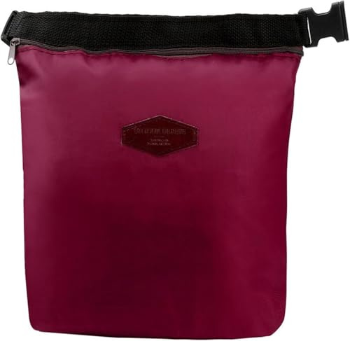 KAREN66 Piccola borsa termica da 4 l, con chiusura lampo, borsa frigo portatile, pieghevole, impermeabile, borsa termica da picnic, borsa termica isolante, per ufficio, lavoro (vino)