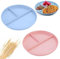 Assiettes Divisées,Assiette Plate Divisées,Assiettes Familiales, Assiettes Divisées Plastique,Assiettes Plates Incassables 3 Compartiments,Diamètre 22 cm Réutilisables Assiettes,2 PCS