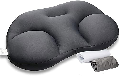 Cuscino ergonomico a forma di nuvola per dormire profondamente, assorbe l'acqua, ad asciugatura rapida, con imbottitura micro airball, cuscino basso per chi dorme sul fianco, include borsa per la