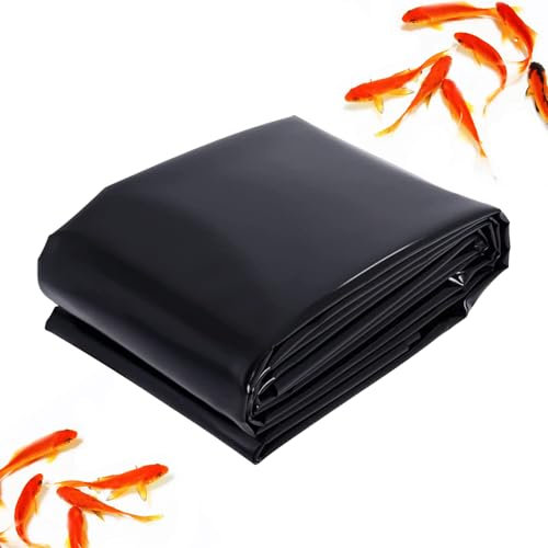 Kgfvesdc Pond Liner para Estanque Jardin Exterior Prefabricado, Duradero Revestimiento para Estanque Forro,Forro Flexible para estanques de 10 x 14 m, Espesor 0.3 mm, Fácil de Cortar