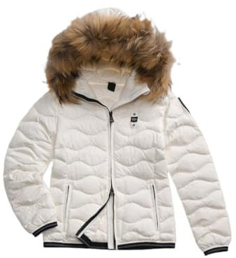 Blauer Giacca Corta Aldie Piumino Donna Nylon Bianco Ottico S