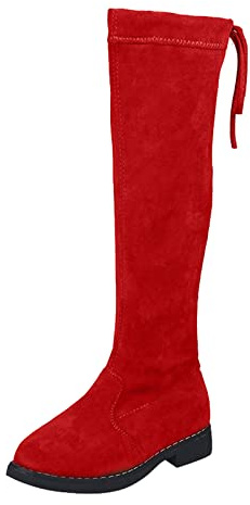2026 - Botas de nieve para mujer, zapatos de moda, antideslizantes, transpirables, color piel, Red, 28 EU