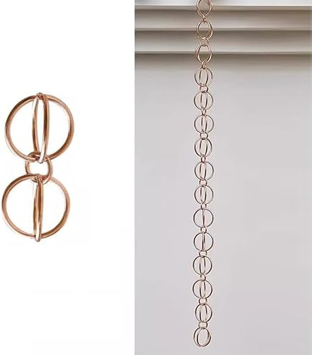 Anello Catena Pioggia, Catena Pioggia, Grondaia, Cerchio, Raccoglitore Pioggia, Campanello Eolico, Grondaia, Drenaggio, Deviatore Acqua Piovana., Style2, 1.5m/5ft