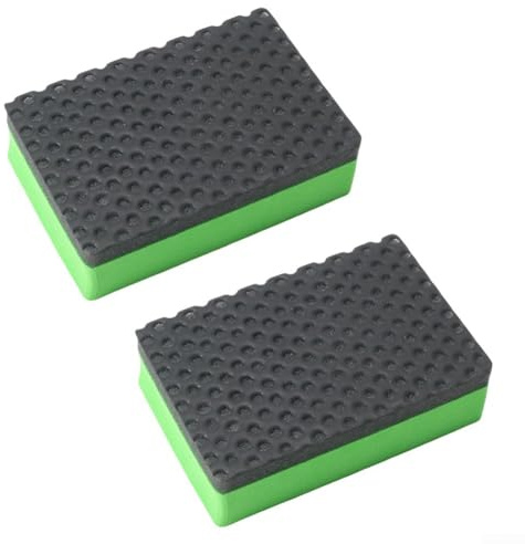 FABULETTA 2 Pack Of Car Clay Bar Sponges for Polishing and Dirt Removal, Car Pad Block Cleaning, Wax Polish Pad Tool, Auto Pad Block Cleaning(Green)