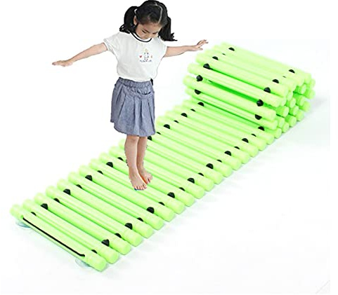 LCYDMJ Balance Boards Children's Agility Balance Training Equipment, Kindergarten Balance Trail, Promote Agility, Strength, Active Play, Boy Girl Party Birthday Gift (Color : Light Green)