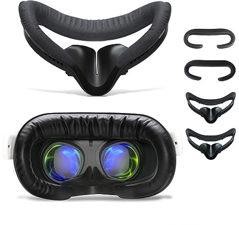 2-Pack-Gesichtsauflage für Oculus Quest 2, Gesichtsschnittstelle-Gesichtsauflage, Anti-beschlagendes schweißfestes Gesichtskissen für VR Meta Quest 2 Zubehör Ersatz