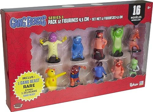 Lansay Gang Beasts - Pack de 12 Figuras de 4,5 cm - Modelo Aleatorio - Personajes de Videojuegos - A Partir de 8 años