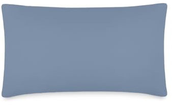 VEL VET HOME VelvetHome Deluxe Kissenbezug 40x60 cm 1teilig Made in EU Hohe Qualität Kopfkissenbezug mit Reißverschluss 100% Baumwolle Kissenhülle 40x60 Denim Blau