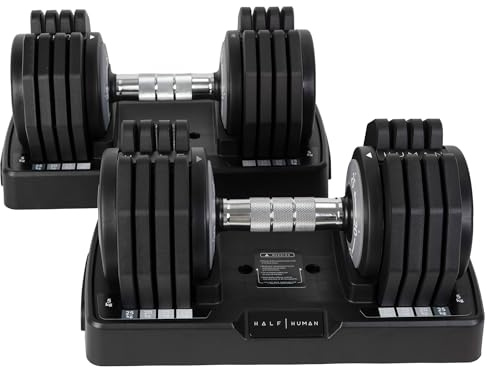 Half Human 25kg Adjustable Dumbbell Set