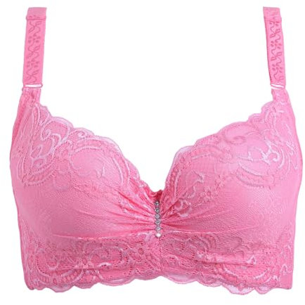 Dünner Schnitt Spitze sexy große Größe BH BH mit Stahlring Geraffte Seite Sammlung einstellbar Damenunterwäsche