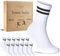 6 Paar Tennissocken Herren 39-42 Weiß Sportsocken Atmungsaktiv Herrensocken Baumwolle Retro Crew Socken (Weiß Ringel 39-42)