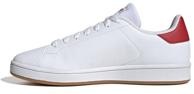 adidas Hombre Urban Court Shoes, FTWR White/Core Black/Better Scarlet, 42 2/3 EU