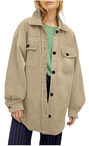 KOG Winterjacke für Damen Jacken Warmes Daunenjacke Baumwolle Fahrradmantel Puffer Jacke Kleidung Gutschein Winter Hemdjacke Retro Kapuzenmantel Frau Steppmantel Outlet Amazon Khaki M