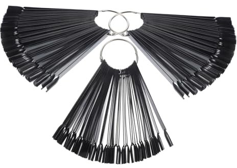 BELLIFFY 3sacs Nuancier Ongles Noir Présentoir Éventail Palette Conseils Ongles Pour Pratique Vernis Manucure Salon