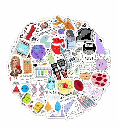 Adesivi a Tema Scienza per Studenti - Decorazioni e Favors per Aule e Feste a Tema Scienza - Science Stickers For Students