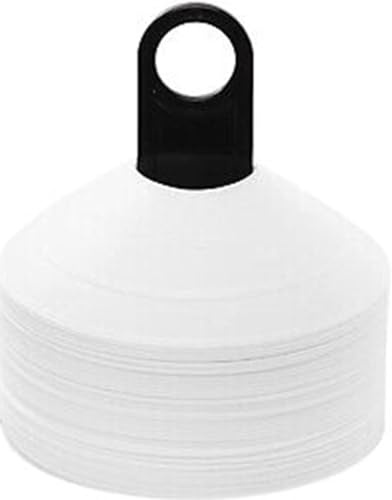 ND Sports Training Disc Cones 25/50 Multi-Colour | Football Soccer Speed & Agility Space Markers | Flexible PVC | Stackable Portable with Carry Bag