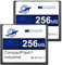 Dogfish 2 Pack 256MB Compact Flash Memory Card Hochleistungsfähige Industrie CF Typ I Karte FAT16 für Industrieausrüstung und Vintage-Digitalkameras