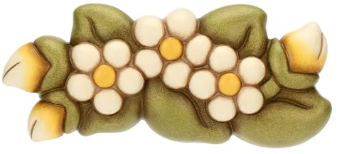 THUN - Decorazione floreale da parete - ceramica - Collezione Country Bloom - 16,2 x 2,5 x 7,1 cm