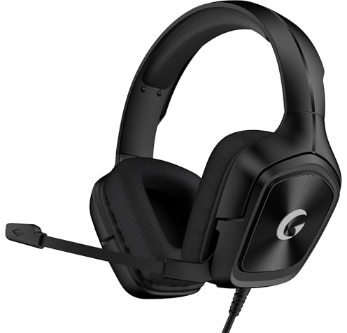 Rumoon Wired Gaming Headset for PS4 & PS5, 50mm Drivers with Stereo Surround Audio, Noise Cancelling Mic, 3.5mm Over-Ear Headphones for PC, Xbox, Switch, Lightweight Memory Foam, Black