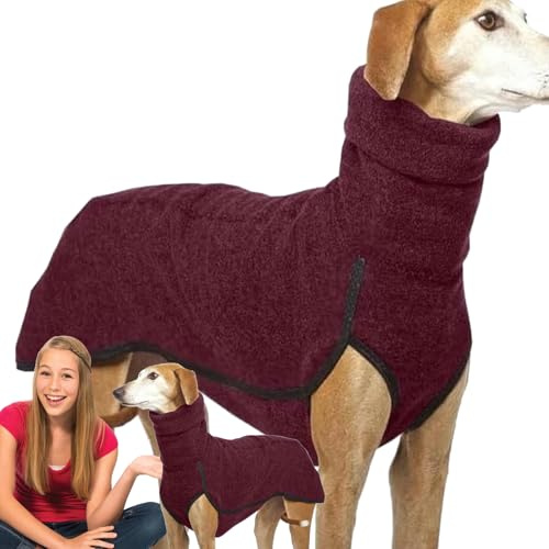 Abrigo de forro polar para perros grandes, ropa de invierno, suéter de forro polar, camisa cálida para perros, jersey Whippet para paseos diarios, fiestas y salidas de temporada