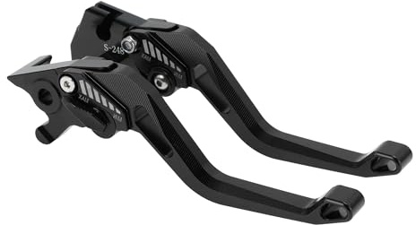 INFINAUTO Short Brake Clutch Levers for Yamaha YZF-R125 2014-2020 Black | Motorcycle Handlebar Brake Lever, Aluminum Alloy, Solid Black, 1 Pair