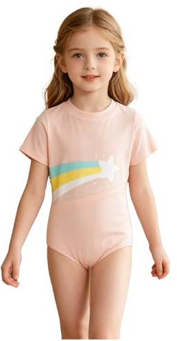 Aislor overall barn adaptiva kläder för pojkar flickor med speciella behov ärmlös jumpsuit helkropp body tröja med tryckknappar i grenen, Xb rosa, 98-104