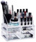 Relaxdays, transparent Organizer mit 4 Schubladen, Make Up Kit für Lippenstift, Nagellack, Kosmetikregal Acryl, Standard