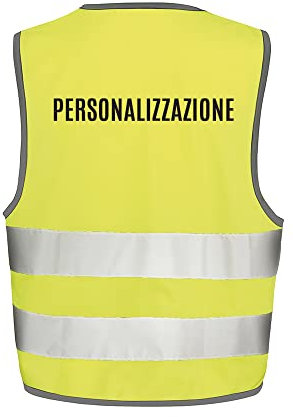 Fashion Graphic Gilet Alta visibilità Personalizzato Una Riga Catarifrangente Giubbotto ISO EN20471 (S/M)