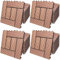 CASARIA® 44x Baldosas Madera Suelo WPC Losetas Antideslizante Interior Exterior Terraza Balcón Jardín Mosaico Terracota 30x30cm 4m²