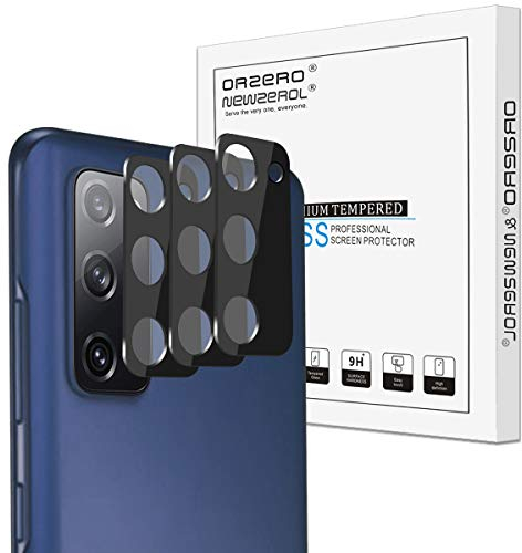 NEWZEROL 3 Pack Compatible pour Samsung Galaxy S20 FE 5G Protecteur Caméra [Adapté aux Étuis] [Cristal] Anti-Rayures 9H Dureté Protecteur Caméra en Verre Trempé pour Samsung Galaxy S20 FE 5G - Noir
