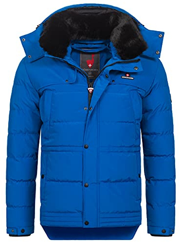 Höhenhorn Adamelo - Chaqueta acolchada para hombre con forro, chaqueta de invierno con cuello de piel sintética desmontable