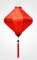 Asiatische Laterne Lampion aus Rot Seide, T Ø39cm - Traditionelle Hoi An Hängelampe aus Stoff, Bambus und Holz - Dekoration und Handwerk aus Vietnam (T25-R)