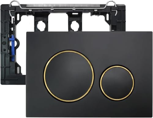 Drückerplatte mit Spülhebelset und Einbaurahmen, Betätigungsplatte Kompatibel mit Geberit Sigma 20 UP300 & 320, betätigungsplatte drückerplatte WC spülkasten ersatzteile, Zweimengenspülung