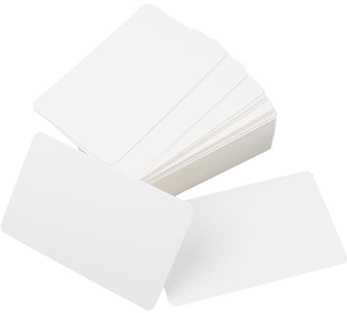 100 Feuilles Carte de Visite Blanc,54 x 88 mm Carte Vierge Jeu Carte Vierge | Flash Cards Papier Carte de Visite Carte de Postale,Fiches D'étude Petite Carte pour Ecrire un Mot,Bricoler,Imprimer
